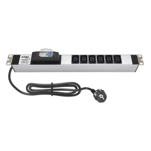 19 inch 1U 6 cách IEC C13 ổ cắm giá đỡ PDU nhôm Đơn vị phân phối điện - Product Image 1