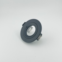 Plafonnier LED moderne en alliage d'aluminium étanche Encastré vers le bas pour la maison et l'hôtel Indice IP44 Couleur noire