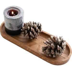 Plateau de service en bois de chêne moderne de haute qualité durable Finition lisse Forme unique pour servir des boissons à la maison Restaurants Cafés - Product Image 4