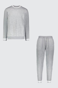 ชุดวอร์มเทรนนิ่งแบบยูนิเซ็กซ์ ทรงโอเวอร์ไซส์ ผ้าหนา ชุดเซ็ตเสื้อสเวตเชิ้ตคอกลมและกางเกงขายาวสำหรับผู้ชาย - Product Image 2