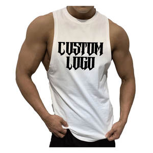 Custom Logo Tank <b>Tops</b> <b>Men's</b> Elastic Breathable Quick Drying Sports Gym Fitness Basketball <b>Top</b> <b>Compression</b> Wear Outdoor Clothing - Product Image 4