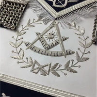Maçonnique Regalia passé maître bleu Lodge tablier broderie à la main personnalisé par demande meilleure vente KIVOTECH haute qualité quatre saisons