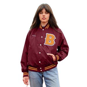 Alta calidad bordado Patchwork invierno Bomber Letterman hombres satén Varsity chaqueta para hombres hecho en Pakistán - Product Image 1