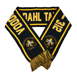 Bufanda de fútbol tejida acrílica de diseño personalizado, venta al por mayor, ventilador de fútbol, estilo Jacquard, Camuflaje largo, hoja, punto, personaje, hombres - Product Image 6