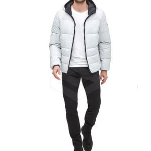 Chaquetas acolchadas de lana para hombre de estilo personalizado con cuello levantado, precio al por mayor, manga larga para la venta de invierno - Product Image 2
