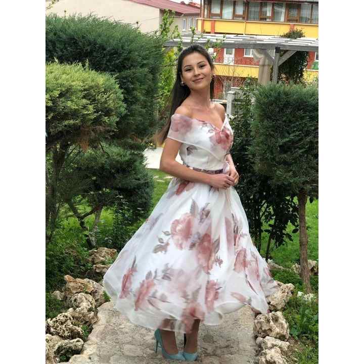 Boat Neck Digital Printed New Season Evening Dress En4819 4819