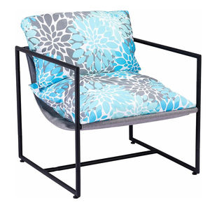 Chaise d'appoint à cadre métallique pour usage intérieur et extérieur, patio, jardin, balcon, salon - Product Image 3