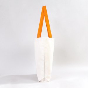 <b>Medium</b> Size 10 oz Cotton Canvas Beach Tote <b>Bag</b> Orange Handles 19 16 4 (48 41 10 Cm) 12oz Heat Transfer Dot Letter - Product Image 6