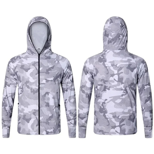 Vente en gros OEM Custom Unisex Camo Hoodies Camouflage Fishing Hoodie Hunting Pattern Quick Dry Breathable Fishing Hoodies - Product Image 2