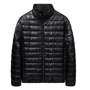 Custom New High Quality Coat Men's Trend <b>Thick</b> Winter Bomber Shiny Puffer Men's <b>Jacket</b> - Product Image 1