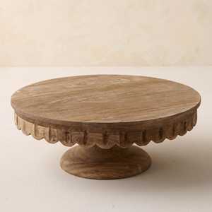 Soporte de pastel de madera de forma redonda de diseño antiguo Mesa de calidad estándar Buena apariencia para hoteles en casa y fiesta de bodas - Product Image 6