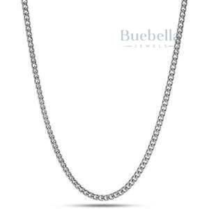 Venta caliente 925 Plata oro blanco VVS moissanita collar 3mm de ancho elegante versátil Hip Hop cadena cubana para cualquier ocasión - Product Image 3