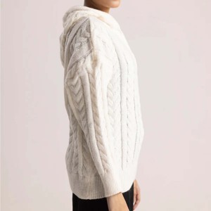 Femmes surdimensionné 100% polaire 1/4 pull zippé pull col en v respirant coton meilleure qualité tissu avant pour l'hiver en vrac - Product Image 2