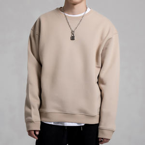 Sudadera extragrande de cuello redondo de Algodón 100% con logotipo personalizado para hombre para estampado de invierno - Product Image 1