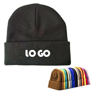 Custom Logo Winter Men's Knitted <b>Beanie</b> Caps Windproof Warmth Fashion for Men Designer <b>Beanie</b> Cap Wholesale Casual <b>Streetwear</b> - Product Image 1