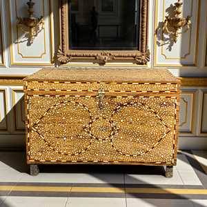 Vintage Mandala Wood <b>Trunk</b> for Living Room Display or Jewelry Organization - Product Image 2