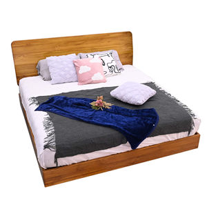 Lit king-size en bois massif sculpté à la main, de qualité supérieure, avec cadre et pied de lit luxueux, meubles de chambre à coucher de qualité supérieure. - Product Image 6