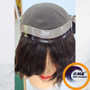 Perruque complète en cheveux humains Remy indiens 100% naturels, à base mono, aspect naturel, avec nœuds décolorés à la française/à la dentelle, vente chaude - Product Image 2