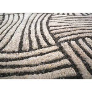 พรมขนสัตว์ทอมือลายเรขาคณิตสีเบจและสีน้ำตาล Tahn-20 สำหรับห้องนั่งเล่น พรมปูพื้นทางเข้าบ้าน ห้องนอน รูปทรงสี่เหลี่ยมผืนผ้า - Product Image 3