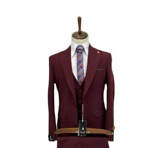 Colored Men's Business Single Breasted Four Season Clothing High Quality Combine Suit Three Piece Suit Newest