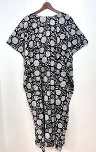 Kaftan de algodón floral indio Maxi vestido 100% algodón hasta el suelo cubierta para mamás playa ropa de dormir Bikini complemento Natural - Product Image 2