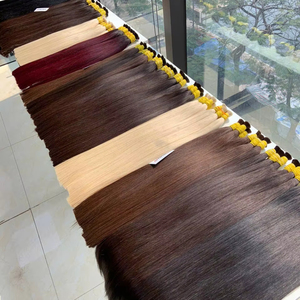 Prix de gros Extensions de cheveux en vrac 100% cheveux vietnamiens 100 grammes Couleurs claires Super Double dessiné 65 cm Naturel Droit - Product Image 1