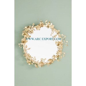 Fabricant d'aluminium argenté miroir mural de luxe fait à la main miroir mural attrayant nouveau modèle maison et mariage - Product Image 4