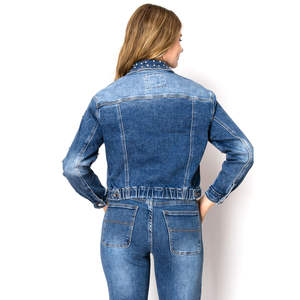 Vente en gros 2026 Nouvelle mode Veste en jean décontractée en coton uni pour hommes Vestes en jean personnalisées pour hommes et femmes - Product Image 6