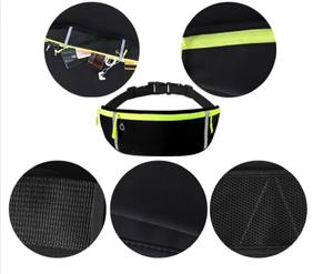 Cinturón reflectante impermeable ajustable para correr con bolsillos con cremallera OEM/ODM Fitness Jogging riñonera para bebé teléfono llaves bolsa - Product Image 4