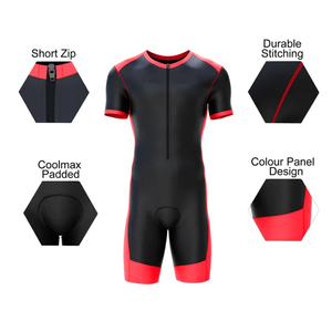 Traje de piel de ciclismo personalizado OEM para hombre, traje de velocidad de Triatlón de una pieza transpirable con cremallera en el pecho, ropa de carreras de bicicleta al por mayor - Product Image 2