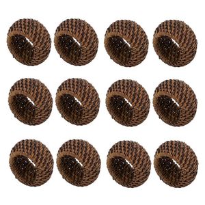 Vente en gros pas cher Anneau de serviette en rotin pour décoration de table avec strass et bling Anneau à boucle pour serviette de table - Product Image 4