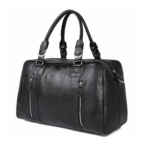 Bolsa de gimnasio de cuero genuino para hombre, bolso de viaje de lona deportiva para hombre, bolsas de lona para viaje de Fitness - Product Image 4