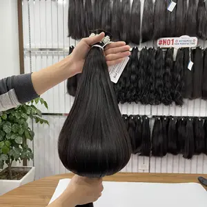 wholesale bulk human hair products unprocessed virgin Vietnamese hair bulk 100 natural human straight bulk hair extensions