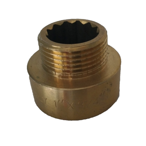อะแดปเตอร์ M F ลดขนาดทองเหลืองสีเหลืองในแพ็คขนาดต่างๆ1-รวม1 'M X 1/2' F - Product Image 1