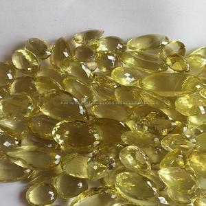 Pierres précieuses jaunes naturelles de quartz citron de qualité AAA avec un superbe lustre parfaitement fabriqué et poli pour les bijoux certifiés IGI - Product Image 4