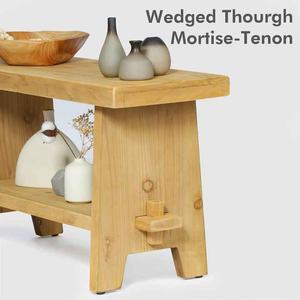 Wholesale Custom Rustic Indoor Wooden <b>Bench</b> Farmhouse Style <b>Storage</b> for Home Furniture Dining Living Room Bathroom Kitchen Use - Product Image 4