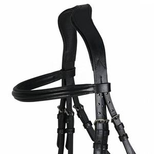 Bride anatomique fabriquée en Inde équipement en cuir doublé doux équipement de sport d'équitation respirant de qualité supérieure - Product Image 3