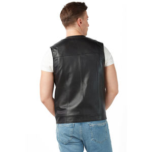 Gilet en cuir vierge personnalisé de qualité personnalisé Vintage Offre Spéciale en cuir coloré Gilet en cuir sur mesure pour hommes - Product Image 4
