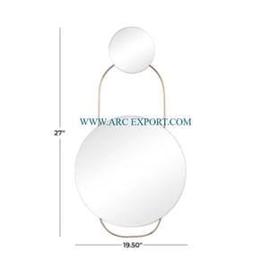 Espejo de tocador de pared moderno pulido en oro y Metal de la más alta calidad, gran oferta, proveedores directos de fábrica, espejo de pared de Metal Vintage - Product Image 6