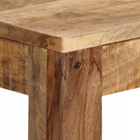 Table console élégante et moderne en bois de manguier massif, avec miroir et éclairage LED, convertible et pliable, pour salon, décoration intérieure, usage hôtelier