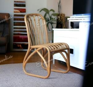 Sillón de mimbre de diseño simple Coste, cómodo respaldo, muebles de bambú tejidos para Parque, patio, cafeterías, portátil - Product Image 2