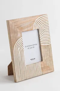 Marco de fotos de madera de mango rústico personalizado de alta calidad hecho a mano fabricante indio exportador alta demanda decoración del hogar regalos hierro - Product Image 2