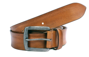 Cinturones de cuero con hebilla cinturón de jeans de diseño personalizado hecho a mano con estilo para hombres en todos los tamaños personalizados en Fabricante Mayorista de India - Product Image 4