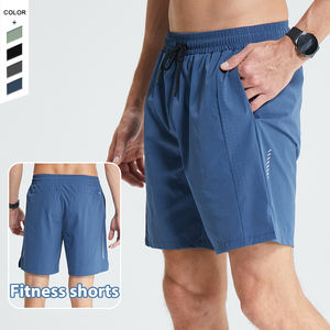 กางเกงครอปสำหรับผู้ชายกางเกงขาสั้นผ้าไอซ์ซิลค์แห้งเร็วระบายอากาศได้ดีน้ำหนักเบาสำหรับเข้ายิมกลางแจ้งโลโก้ตามสั่ง - Product Image 3