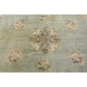 Alfombra Turca Vintage Grande de 5.4x8.7 pies, Alfombra Floral Azul Marrón - Product Image 5