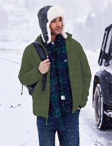 2025 Warm Waterproof Thick Insulated Winter Puffer <b>Jacket</b> OEM Fashion Streetwear Stand Collar Front Logo Hooded Bulk Wholesale - Product Image 4