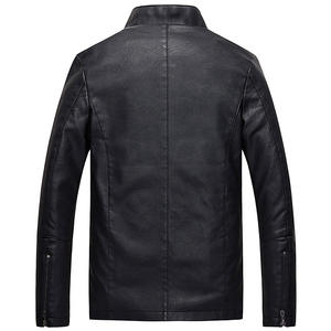 Vestes en cuir pour hommes avec logo personnalisé de qualité supérieure Produit de qualité supérieure Veste d'hiver en cuir Vestes en cuir personnalisées Conception à glissière - Product Image 2