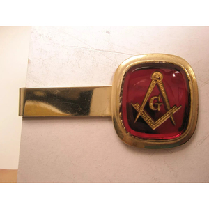 Ensemble de cadeaux maçonniques en vrac Bouton de manchette et pince à cravate en métal doré émaillé doux personnalisé Logo Boutons de manchette maçonniques ronpex de qualité supérieure - Product Image 6