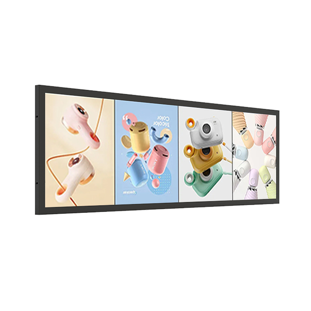 OEM 120cm 1 07B Colors High Contrast Brand Awareness Slim Bezel Advertising Bar LCD Screen