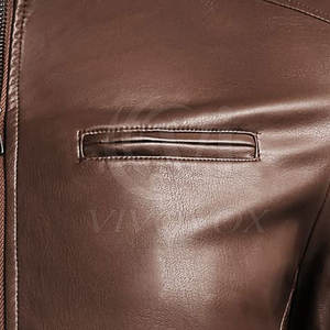 Meilleures ventes Veste d'hiver en cuir de vache coupe-vent pour hommes High Street Style Dernier modèle de vente en gros Imperméable - Product Image 6